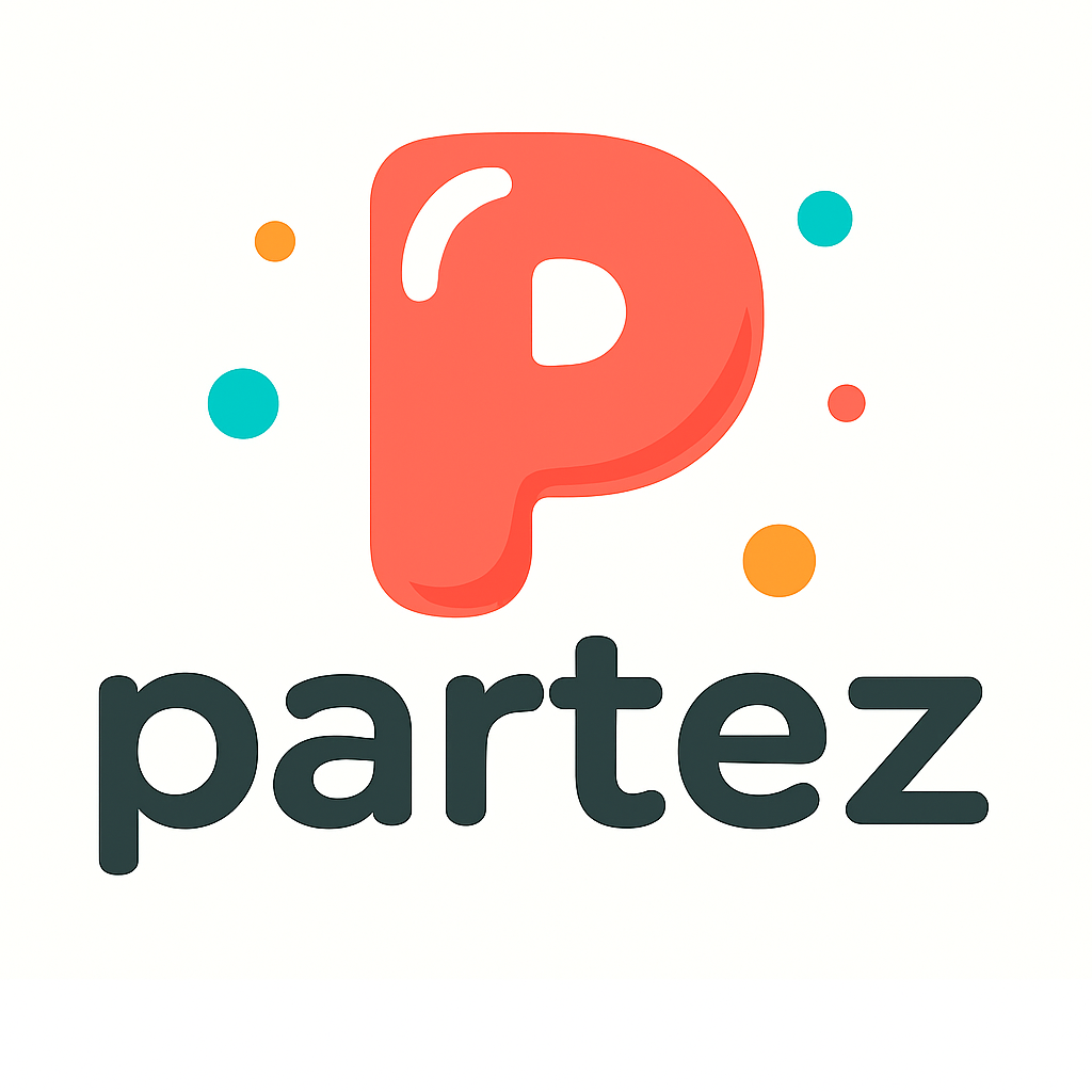 Partz Logos Partez | Book DJs, Bartenders & Party Pros in One Click